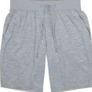 lululemon mens t.h.e. short linerless 9’’ heathered grey